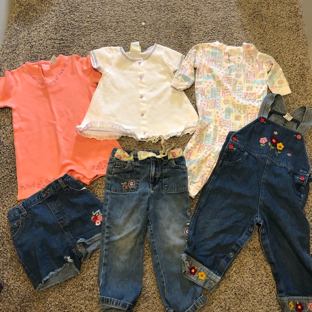 Vintage toddler girls outfit 24m bundle
